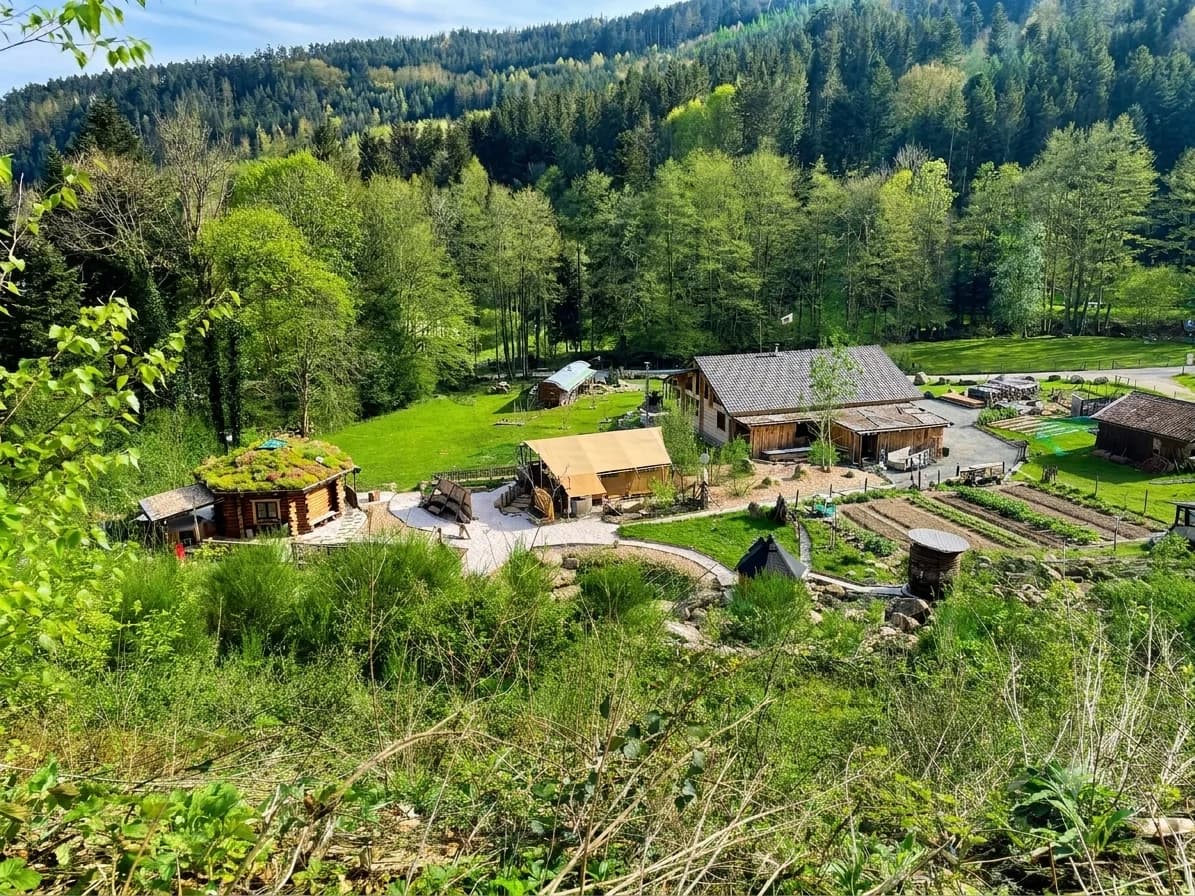 Paysage de la Vallée de la Doller, dans le Parc naturel régional des Ballons des Vosges